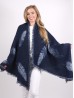 Reversible Soft Feather Patterned Scarf w/ Fringe